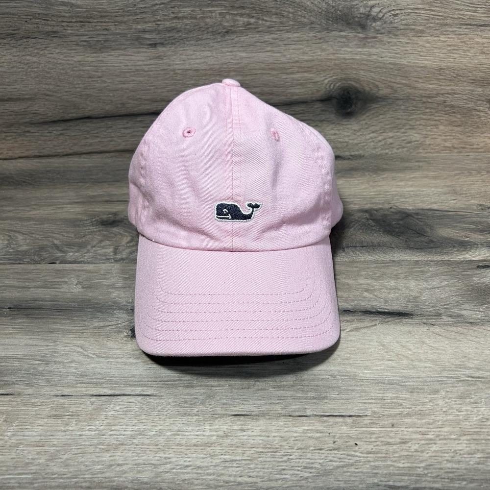 Vineyard Vines Hat Cap Adult Pink Whale Strapback Preppy Cotton Adjustable